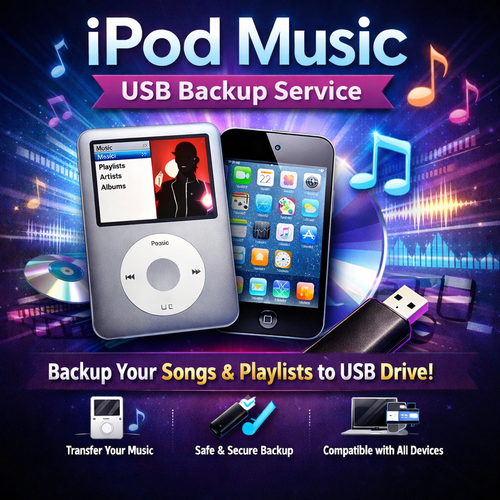 iPod music USB backup service